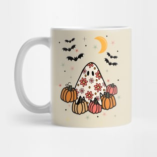 Flower ghost, cute ghost, spooky season, Halloween shirt, girly ghost Mug